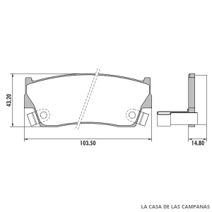 PD-378 PASTILLAS DE FRENO DELANTERO