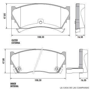 PD-393 PASTILLAS DE FRENO DELANTERO