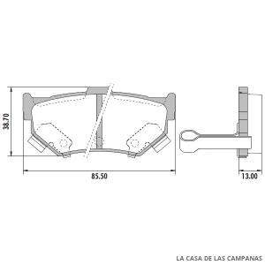 PD-401 PASTILLAS DE FRENO TRASERO
