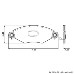 PD-412 PASTILLAS DE FRENO DELANTERO