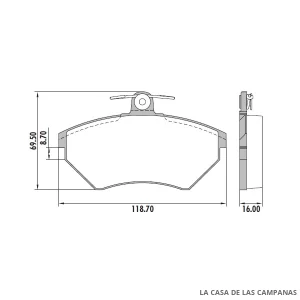PD-413 PASTILLAS DE FRENO DELANTERO