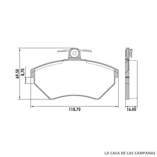 PD-413 PASTILLAS DE FRENO DELANTERO