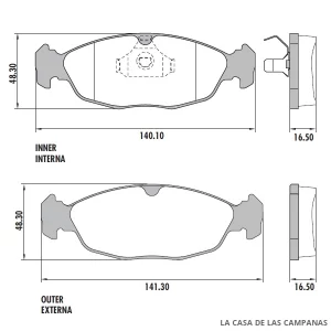 PD-42 PASTILLAS DE FRENO DELANTERO