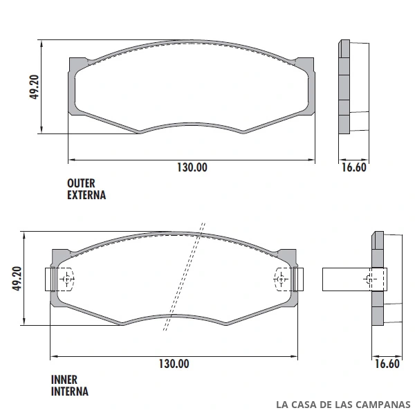 PD-428 PASTILLAS DE FRENO DELANTERO