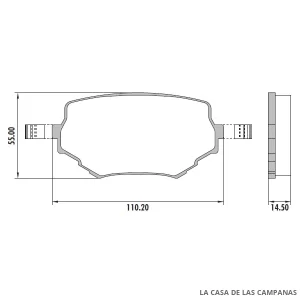 PD-432 PASTILLAS DE FRENO DELANTERO