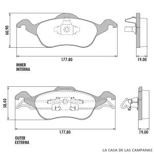 PD-442 PASTILLAS DE FRENO DELANTERO