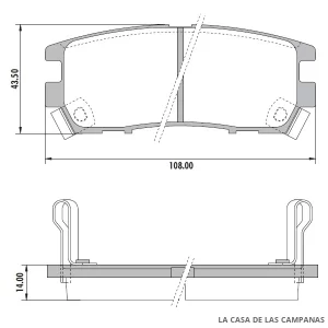 PD-450 PASTILLAS DE FRENO TRASERO