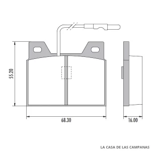 PD-468-A PASTILLAS DE FRENO TRASERO