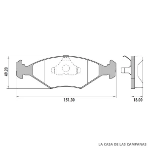 PD-47 PASTILLAS DE FRENO DELANTERO