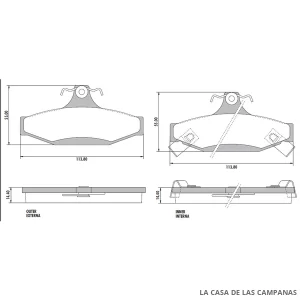 PD-470 PASTILLAS DE FRENO TRASERO