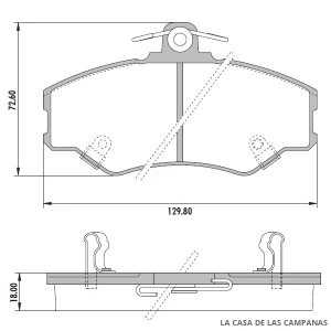 PD-473 PASTILLAS DE FRENO DELANTERO