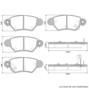 PD-477 PASTILLAS DE FRENO TRASERO