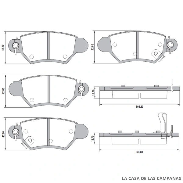 PD-477 PASTILLAS DE FRENO TRASERO