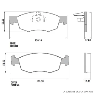 PD-494 PASTILLAS DE FRENO DELANTERO