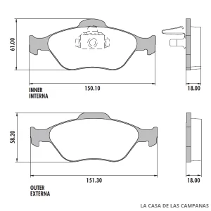 PD-497 PASTILLAS DE FRENO DELANTERO