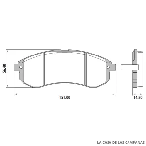 PD-500 PASTILLAS DE FRENO DELANTERO