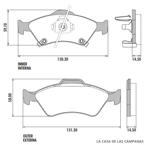 PD-503 PASTILLAS DE FRENO DELANTERO