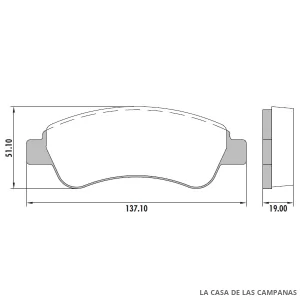 PD-505 PASTILLAS DE FRENO DELANTERO
