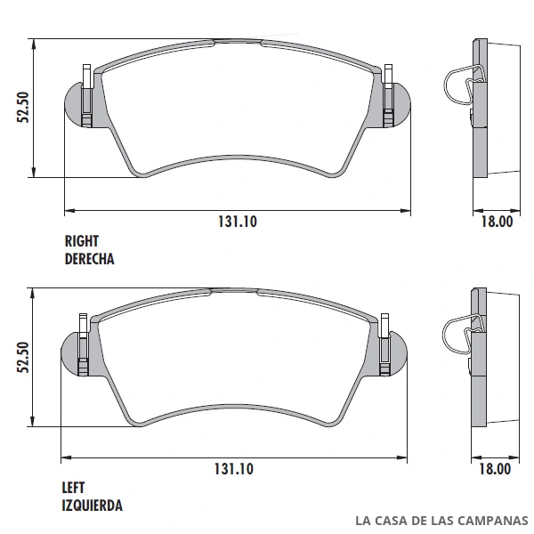 PD-507 PASTILLAS DE FRENO DELANTERO