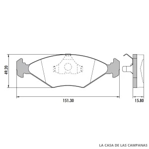 PD-51 PASTILLAS DE FRENO DELANTERO