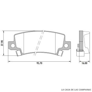 PD-512 PASTILLAS DE FRENO TRASERO