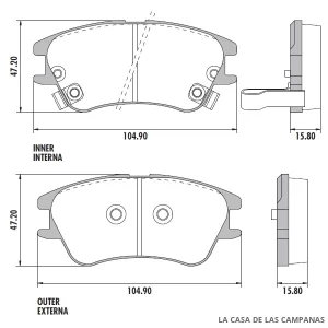 PD-535 PASTILLAS DE FRENO DELANTERO