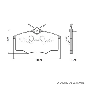 PD-54 PASTILLAS DE FRENO DELANTERO