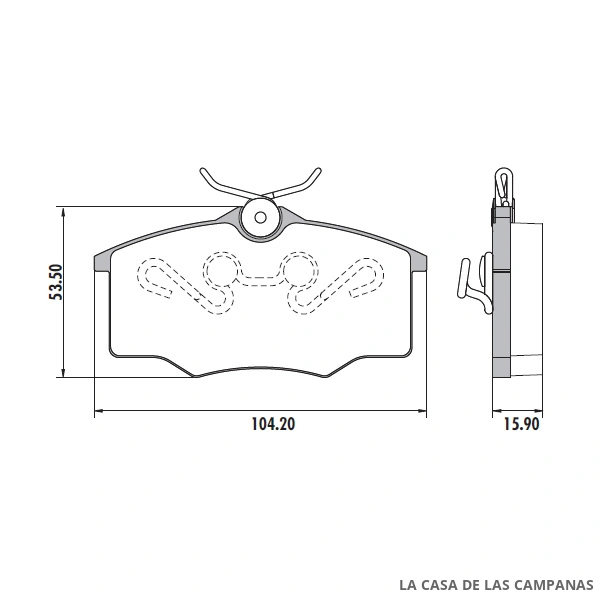 PD-54 PASTILLAS DE FRENO DELANTERO