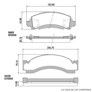 PD-541 PASTILLAS DE FRENO DELANTERO, TRASERO