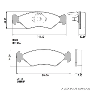 PD-55 PASTILLAS DE FRENO DELANTERO
