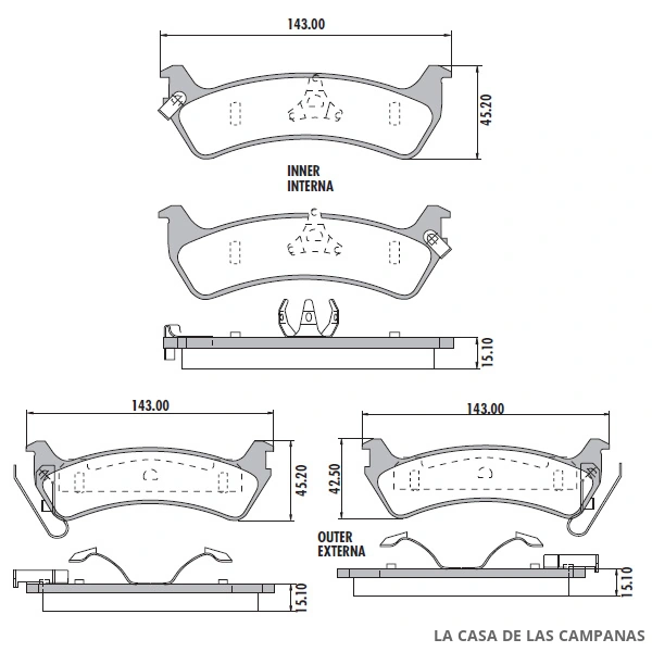 PD-556 PASTILLAS DE FRENO TRASERO