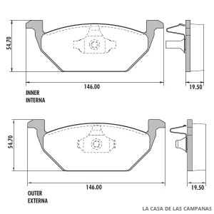 PD-58 PASTILLAS DE FRENO DELANTERO
