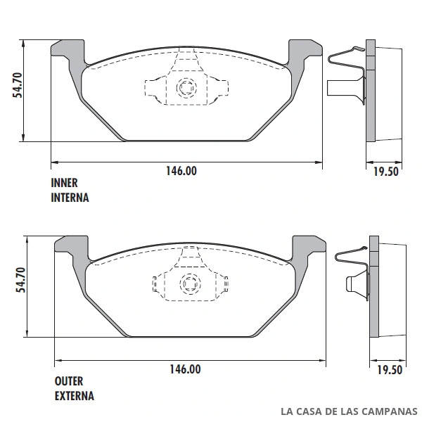 PD-58 PASTILLAS DE FRENO DELANTERO
