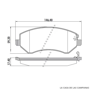 PD-580 PASTILLAS DE FRENO DELANTERO