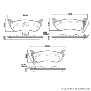PD-588 PASTILLAS DE FRENO TRASERO