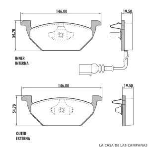 PD-58B PASTILLAS DE FRENO DELANTERO