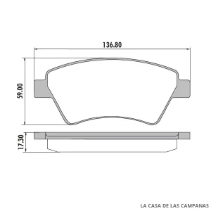 PD-601 PASTILLAS DE FRENO DELANTERO
