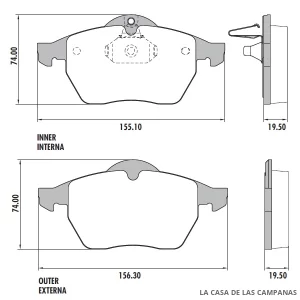 PD-61 PASTILLAS DE FRENO DELANTERO