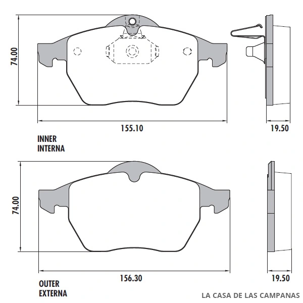 PD-61 PASTILLAS DE FRENO DELANTERO