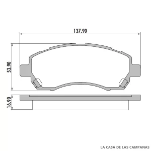 PD-614 PASTILLAS DE FRENO DELANTERO