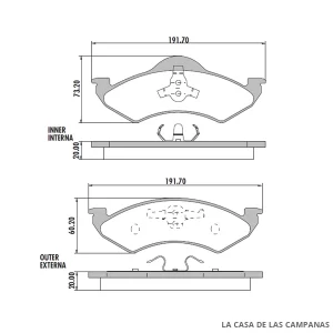 PD-623 PASTILLAS DE FRENO DELANTERO