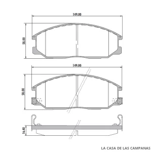 PD-630 PASTILLAS DE FRENO DELANTERO