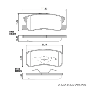 PD-632 PASTILLAS DE FRENO TRASERO