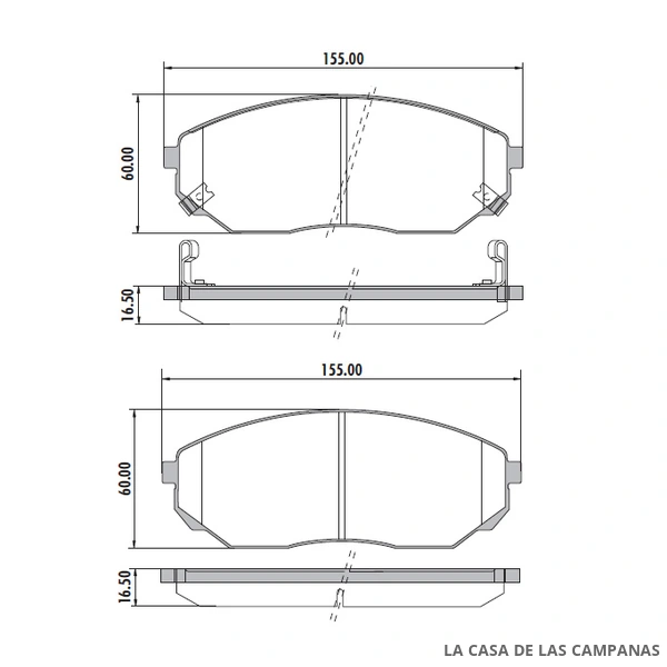 PD-634 PASTILLAS DE FRENO DELANTERO