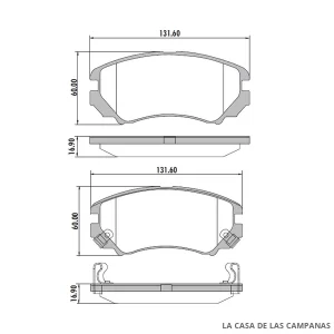 PD-635 PASTILLAS DE FRENO DELANTERO