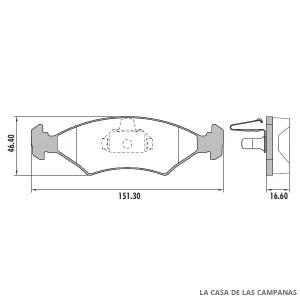PD-65 PASTILLAS DE FRENO DELANTERO