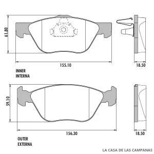PD-66 PASTILLAS DE FRENO DELANTERO