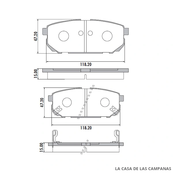 PD-668 PASTILLAS DE FRENO TRASERO