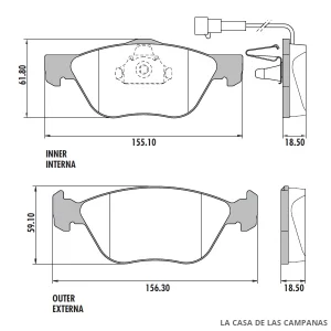 PD-66B PASTILLAS DE FRENO DELANTERO