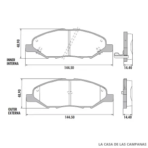 PD-672 PASTILLAS DE FRENO DELANTERO